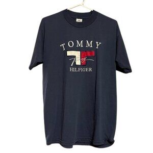 Tommy Hilfiger Navy Blue Short sleeve shirt LARGE